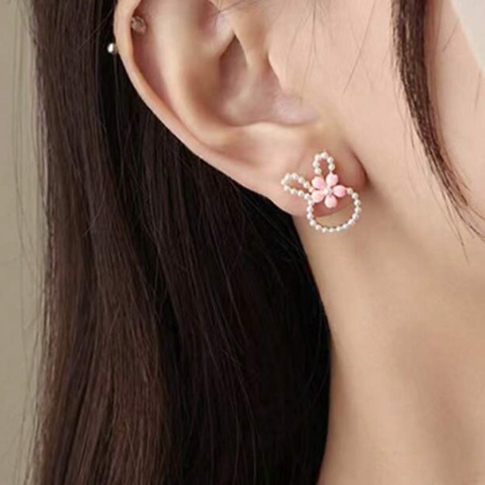 3for$20 NEW Flower & Faux PearlโDecor Earrings bunny